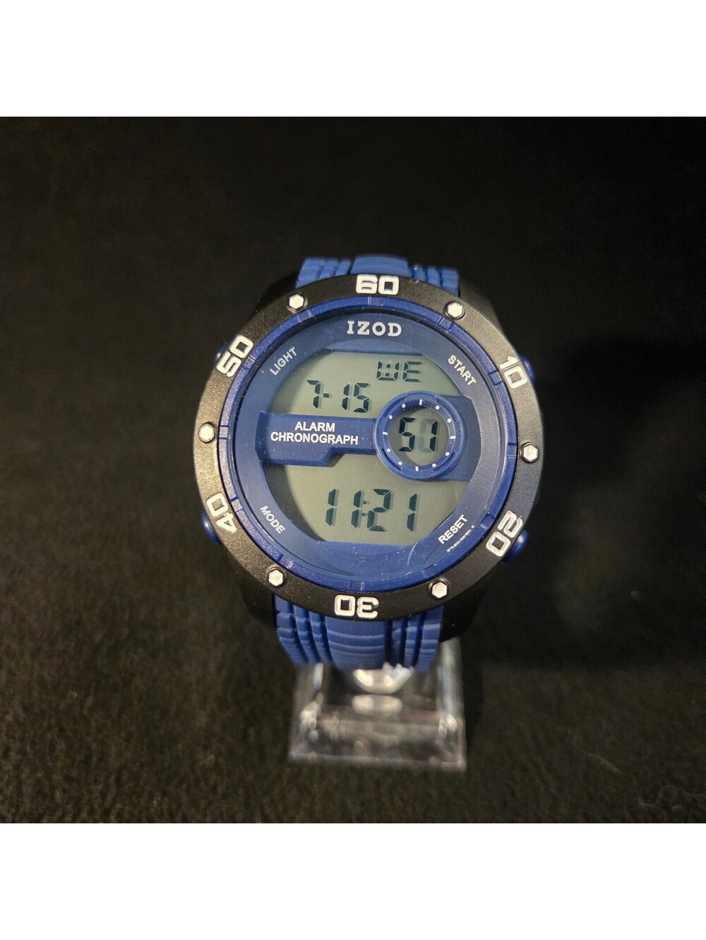 IZOD Digital Alarm Chronograph Watch – Blue/Black – Sport Watch